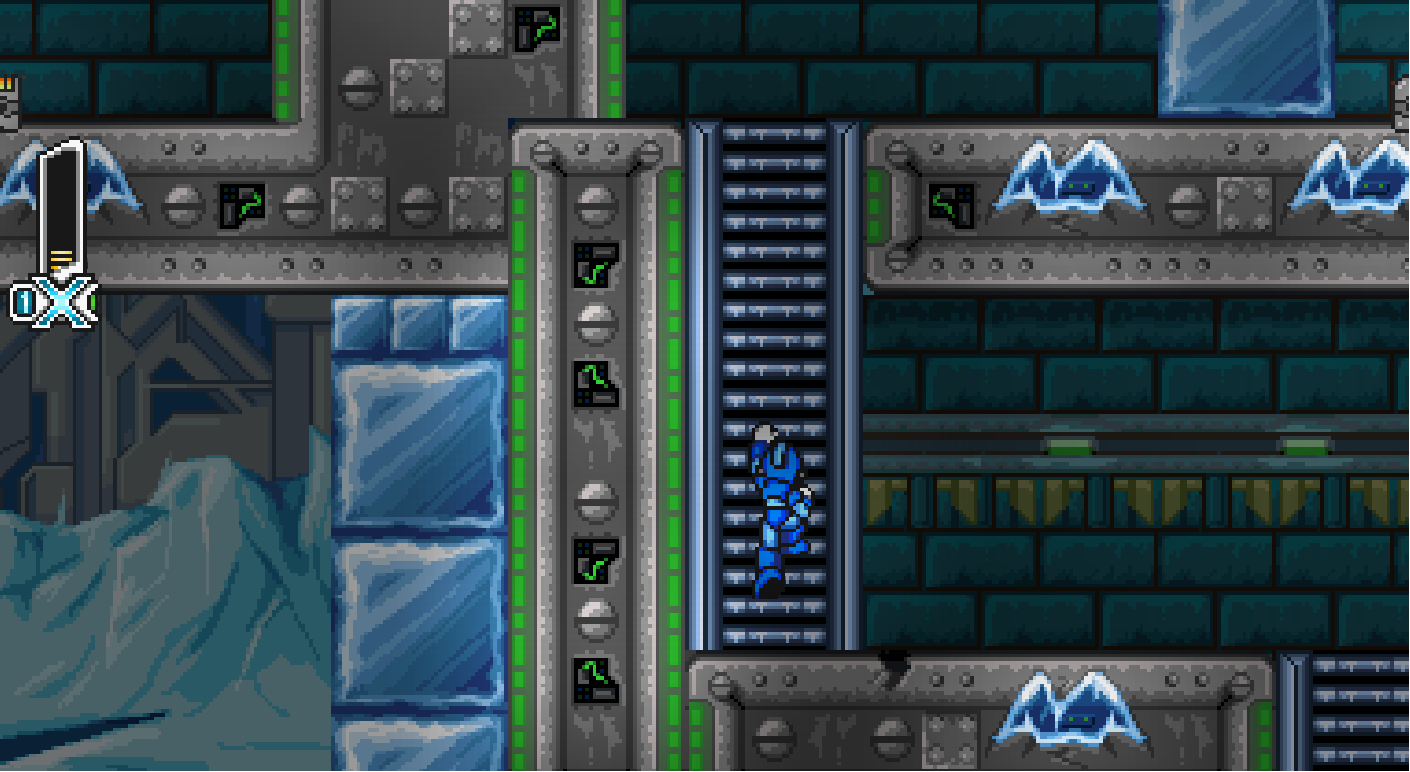 X climbs through an icy side route with several paths still to check
